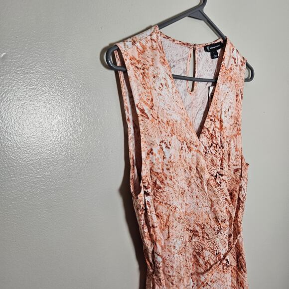 NWT INC Topson Lightweight Snake Print Sleeveless Ruffle Dress Sz Large - Picture 3 of 13